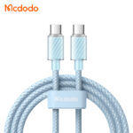 Mcdodo 100W Type-C to Type-C Transparent Data Cable 1.2m Blue