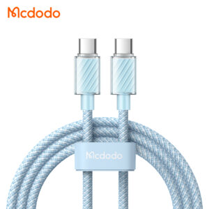 Mcdodo 100W Type-C to Type-C Transparent Data Cable 1.2m Blue