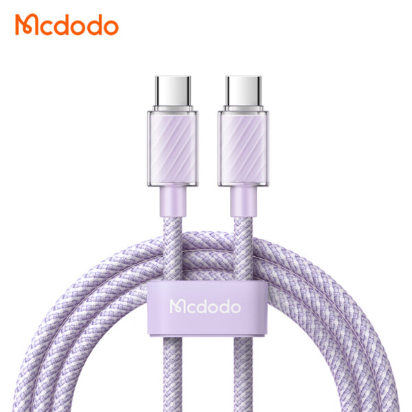 Mcdodo CA-3672 100W Type-C to Type-C Transparent Data Cable 1.2m