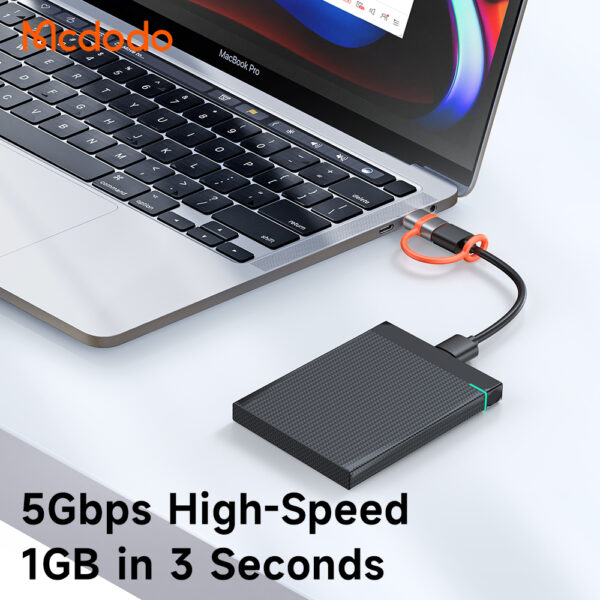 Mcdodo USB-A to USB-C Adapter with Silicone Hook - Image 4