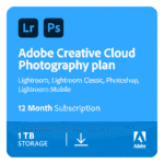 Adobe Creative Cloud Photography Plan 1TB (Lightroom & Photoshop ) Subscription 12 Months