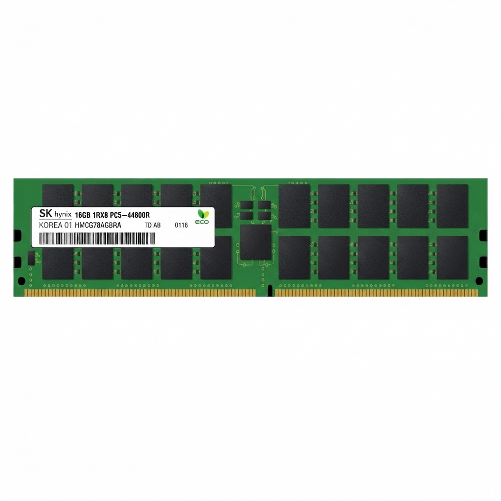 SK Hynix RAM 1x 16GB DDR5-5600MHz ECC RDIMM PC5-44800R CL46 1.1V HMCG78AGBRA