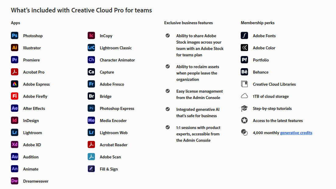 Adobe Creative Cloud Pro for Teams All Multiple Platforms Multi Asian Languages Annual Subscription - Image 2