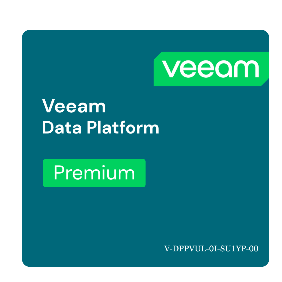 Veeam Data Platform Premium 10 Instance pack. 1 Year Subscription Upfront Billing & Production (24/7) Support. V-DPPVUL-0I-SU1YP-00